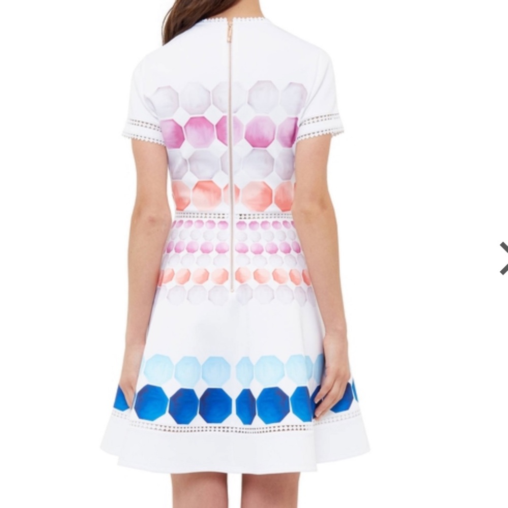 Ted Baker Myley Marina Mosaic Skater Dress size 1 / us 4 - Picture 2 of 7